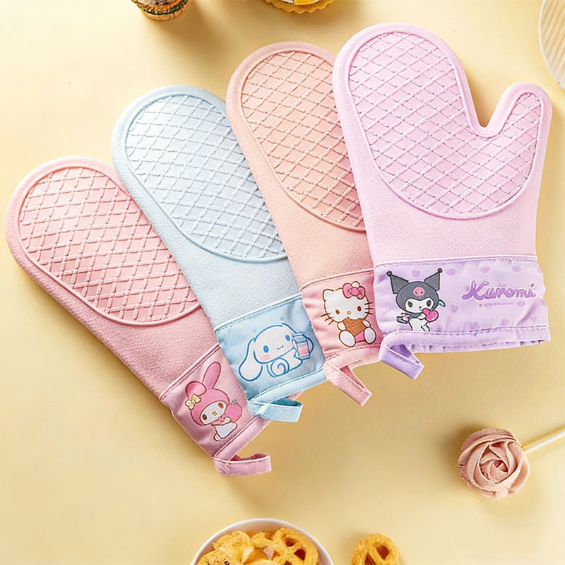Kitchen Baking Items - Sanrio Silicone Insulated Gloves Kawaii Hello