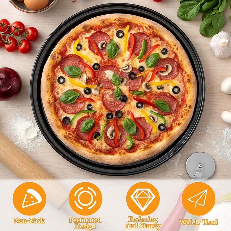 Kitchen Baking Tray Set - 3/4 Pack Round Pizza Baking Pans