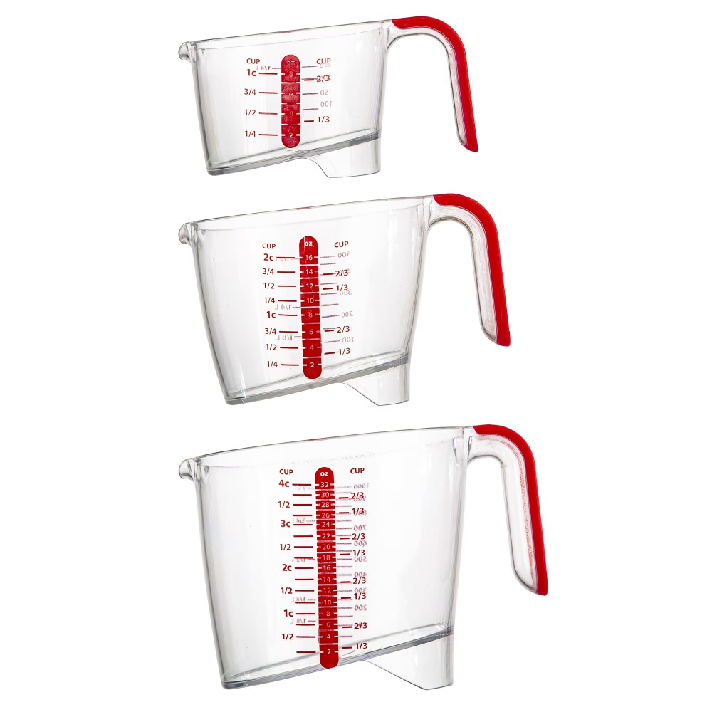 3 Piece Liquid Measuring Cup S – обзор и цена Kitchen Glass Baking Set