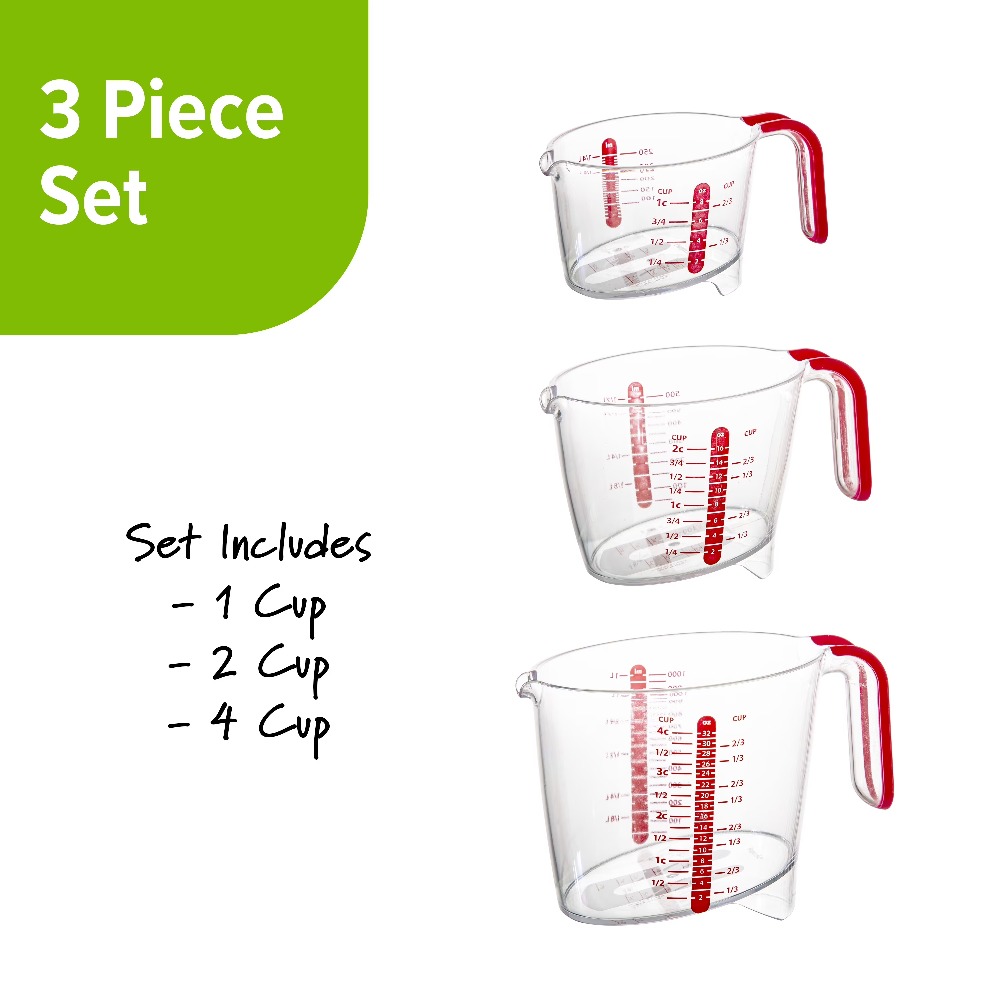 3 Piece Liquid Measuring Cup S – обзор и цена Kitchen Glass Baking Set
