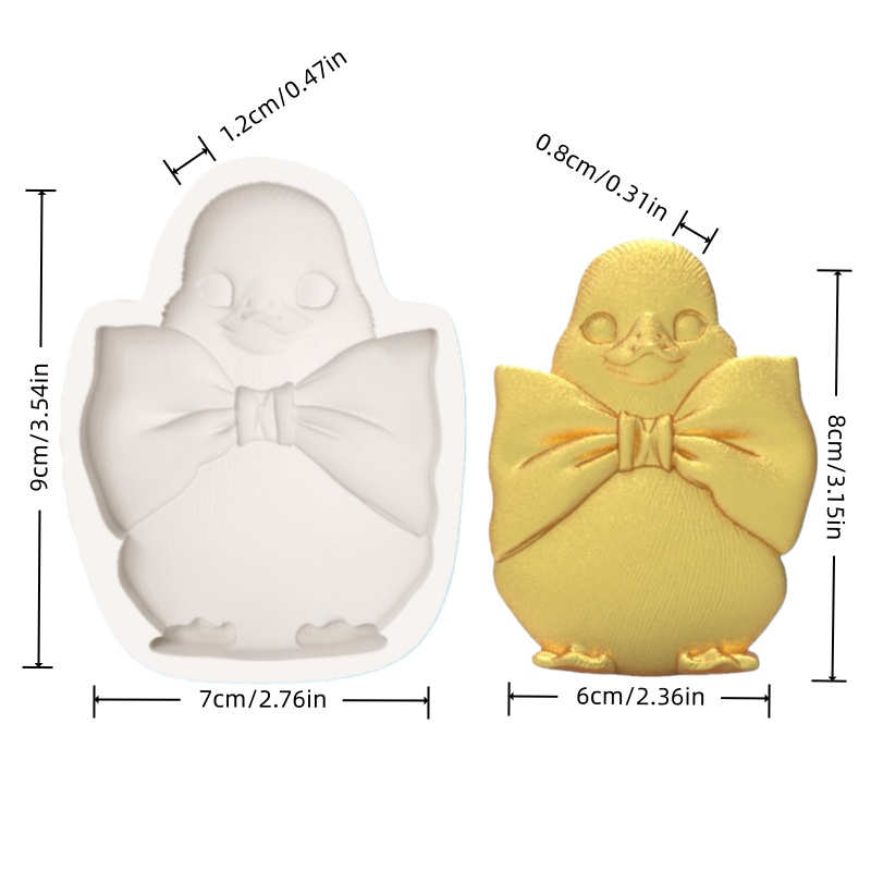 Duckling Mold with Bow Tie, Cu – обзор и цена Silicone Cake Mold