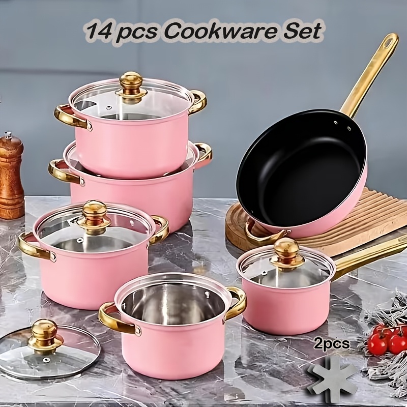 14pcs Stainless Steel Cookware – обзор и цена Kitchen Glass Baking Set