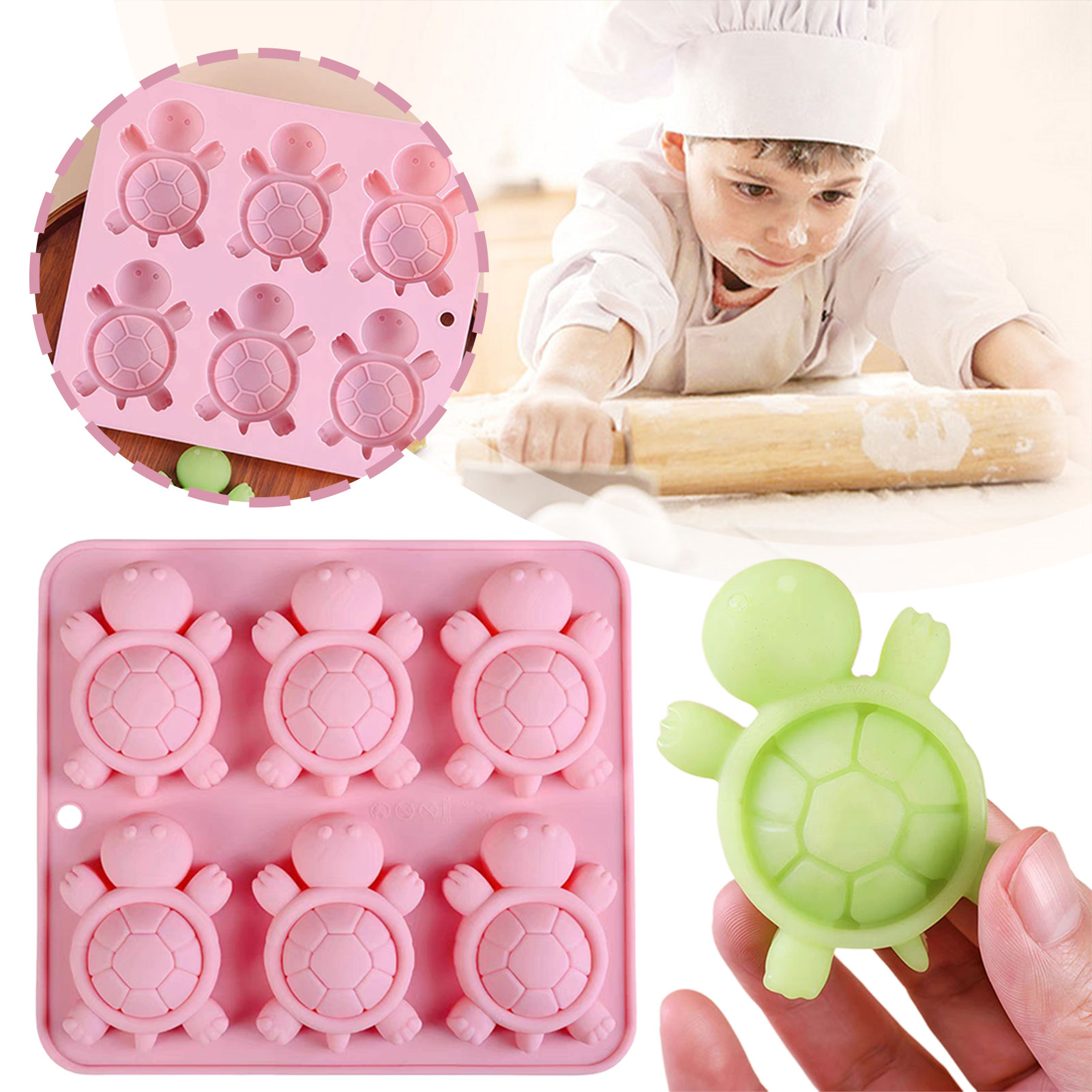 Turtles Ice Tray 3D Tortoises  – обзор и цена Kitchen Baking Items