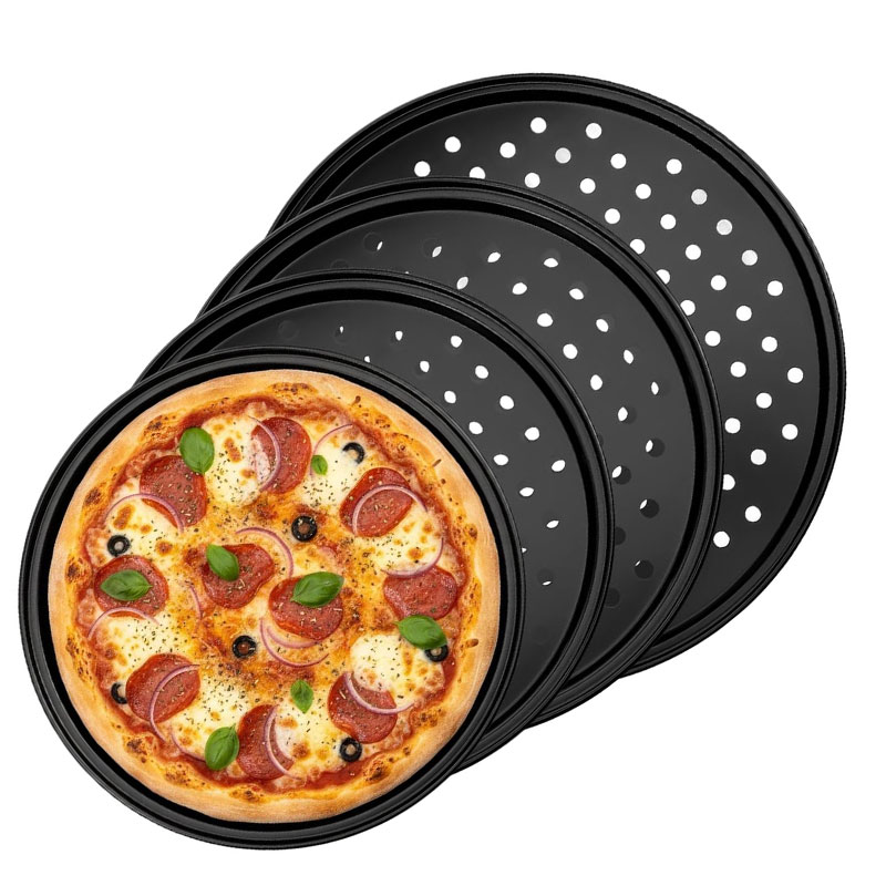 3/4 Pack Round Pizza Baking Pa – обзор и цена Kitchen Baking Tray Set