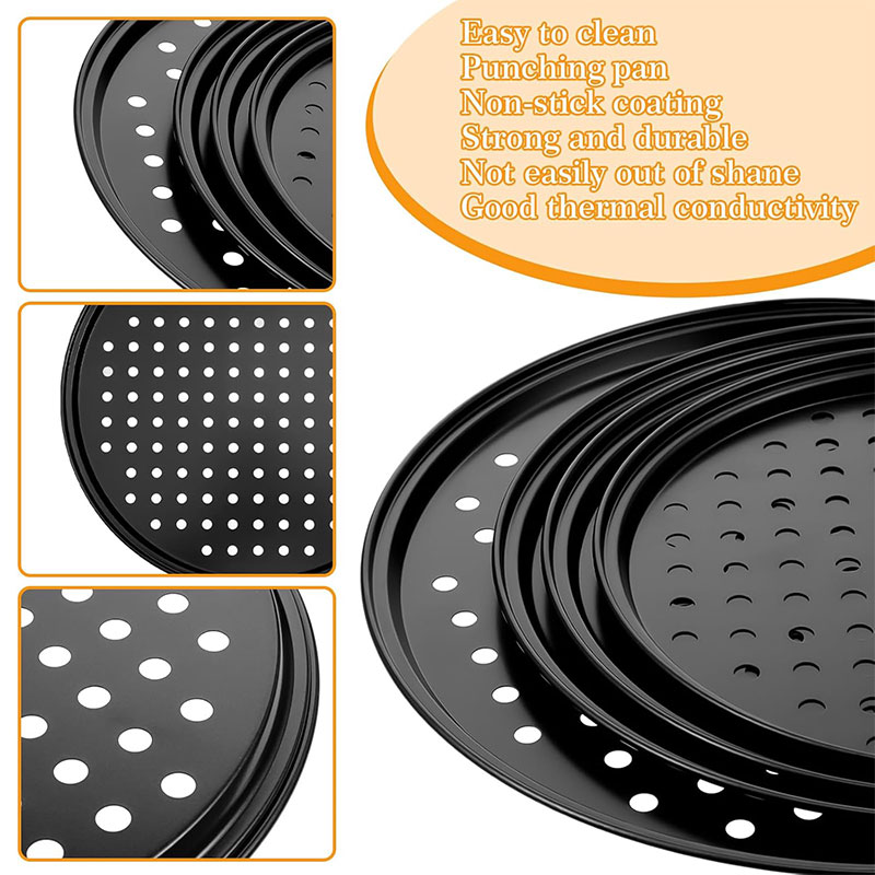 3/4 Pack Round Pizza Baking Pa – обзор и цена Kitchen Baking Tray Set