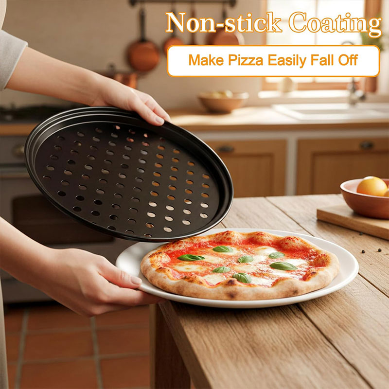 3/4 Pack Round Pizza Baking Pa – обзор и цена Kitchen Baking Tray Set