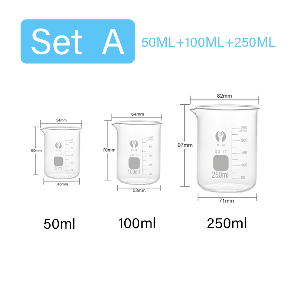 3pcs/Set Glass Measuring Cup S – обзор и цена Kitchen Glass Baking Set