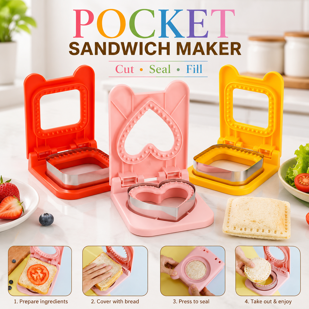 Pocket Sandwich Maker Stainles – обзор и цена Kitchen Baking Items