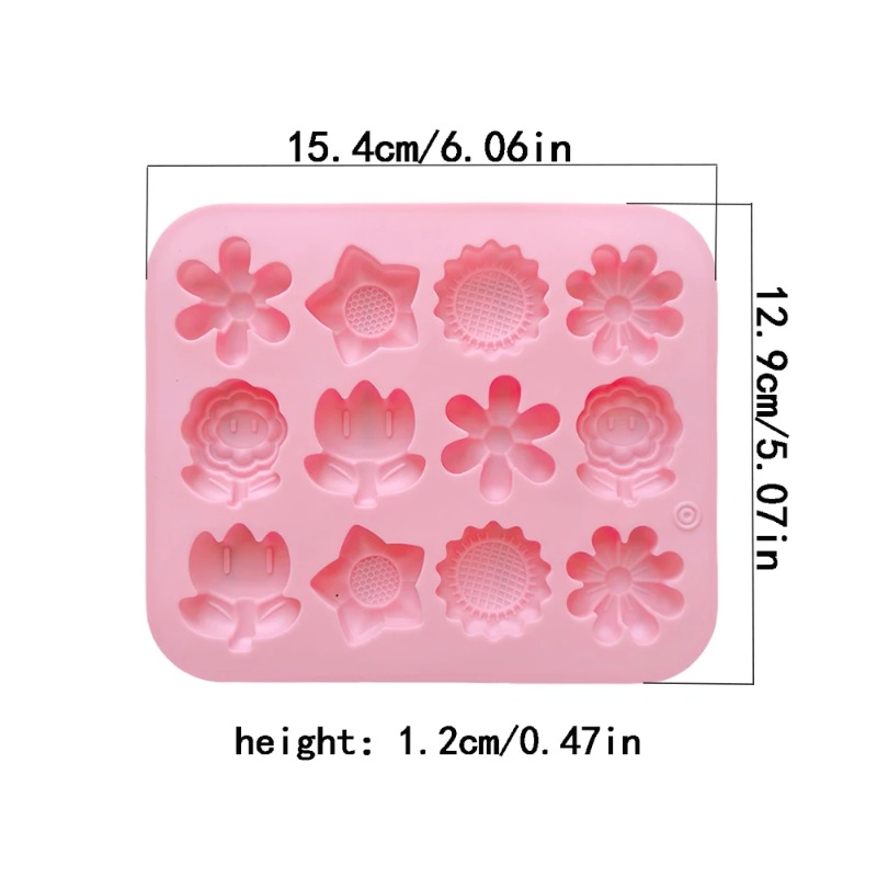 2pcs 12 consecutive 6 small fl – обзор и цена Silicone Cake Mold