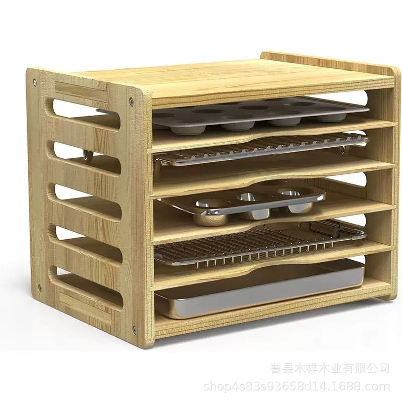 Solid wood kitchen storage rac – обзор и цена Kitchen Cabinet Baking Organizer