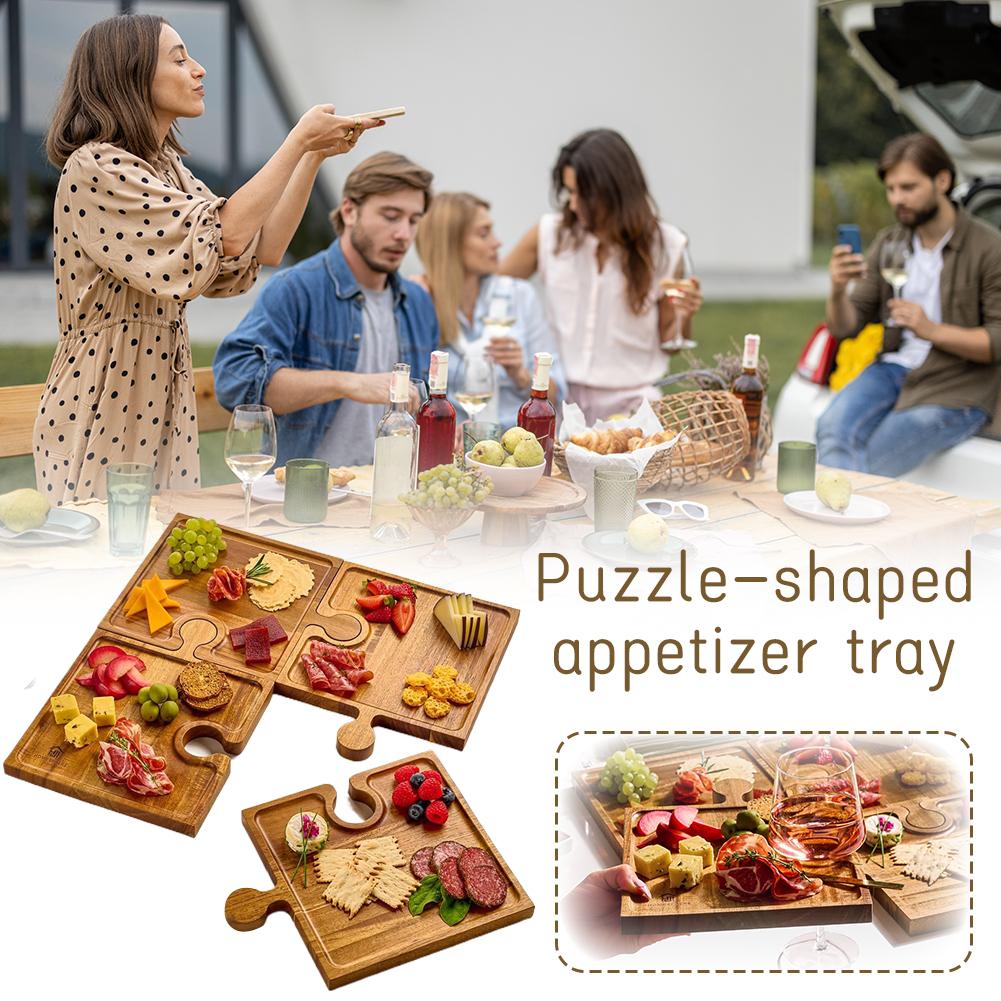 Wooden Puzzle Shaped Appetizer – обзор и цена Kitchen Baking Tray Set
