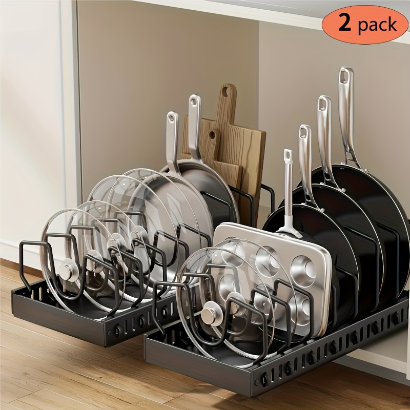 Pull Out Pot Lids Organizer Ra – обзор и цена Kitchen Cabinet Baking Organizer