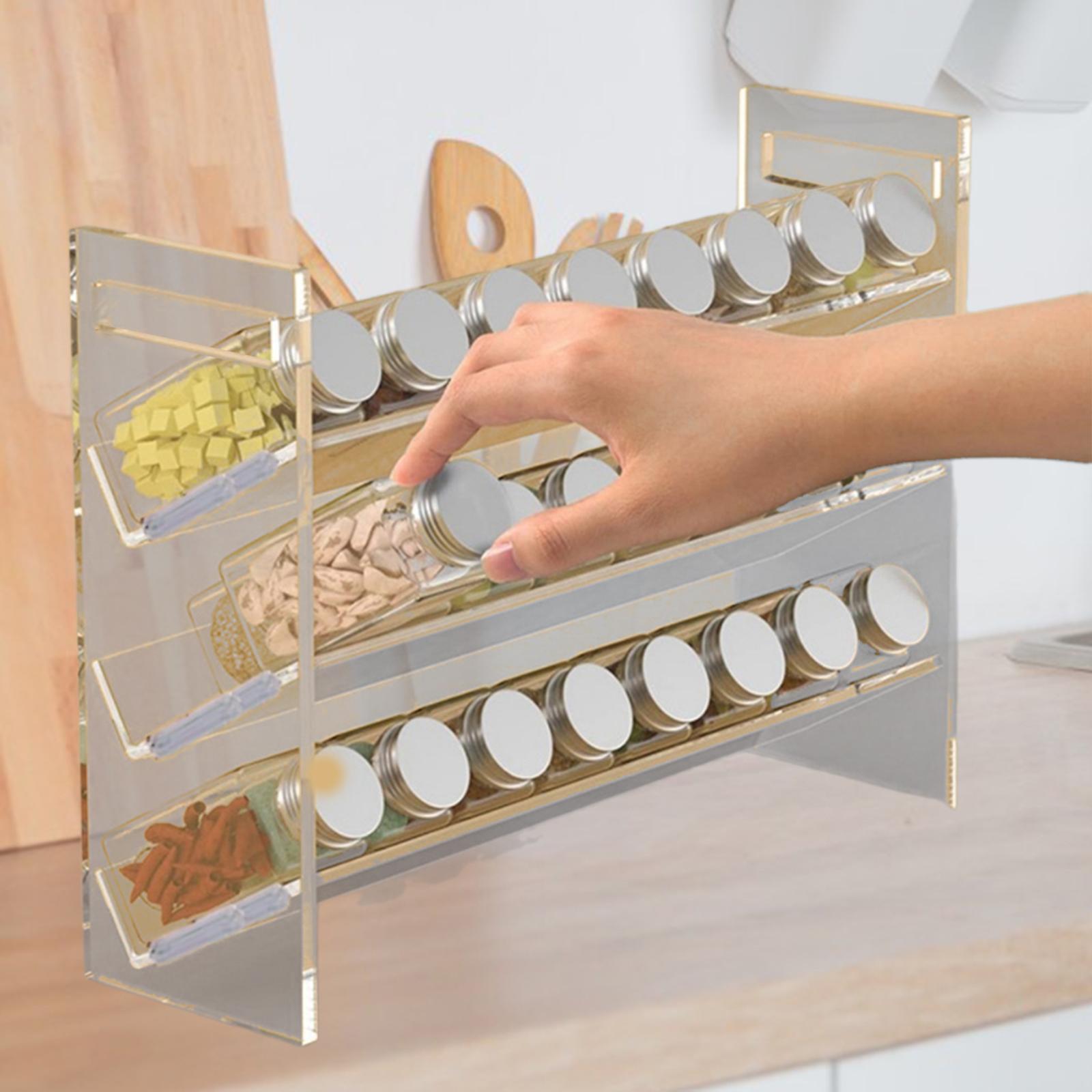Acrylic Spice Rack Dessert She – обзор и цена Kitchen Cabinet Baking Organizer