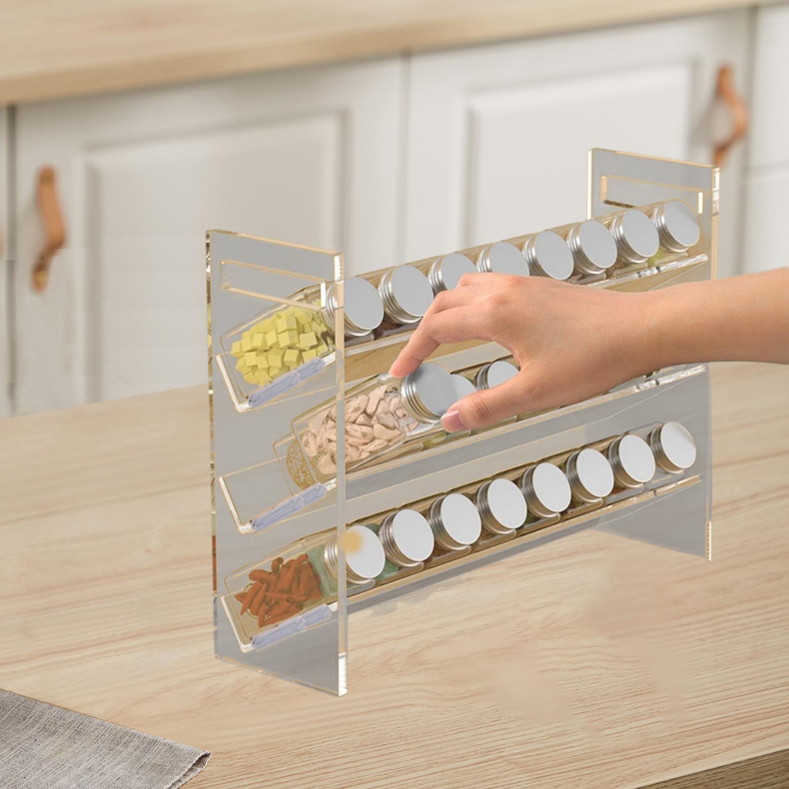Acrylic Spice Rack Dessert She – обзор и цена Kitchen Cabinet Baking Organizer