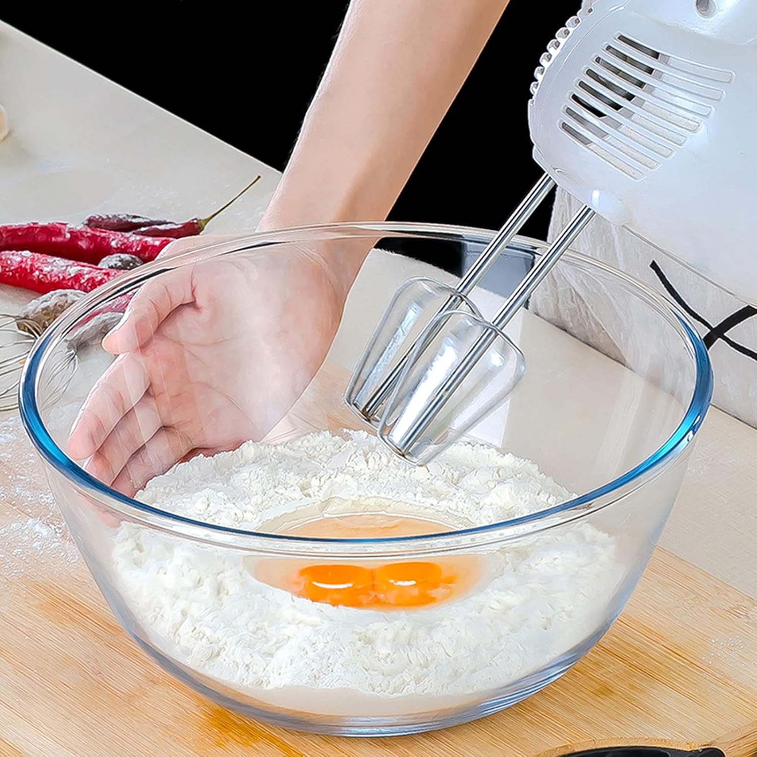 Glass Mixing Bowl Set of 3 for – обзор и цена Kitchen Glass Baking Set