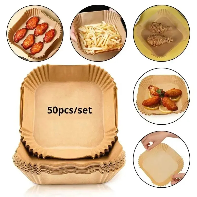 50pcs/set Air Fryer Papers Dis – обзор и цена Kitchen Baking Tray Set