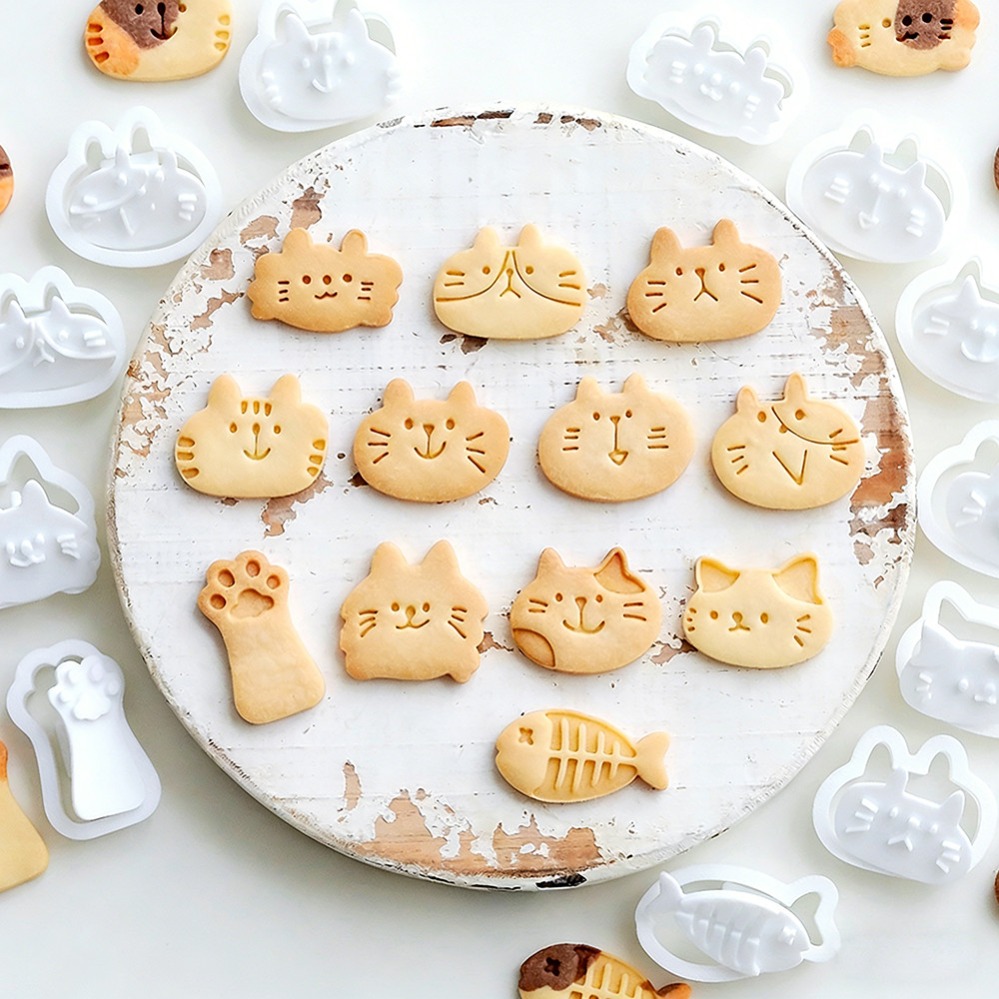 Cute Kitten DIY Stamp Cookie C – обзор и цена Kitchen Baking Items
