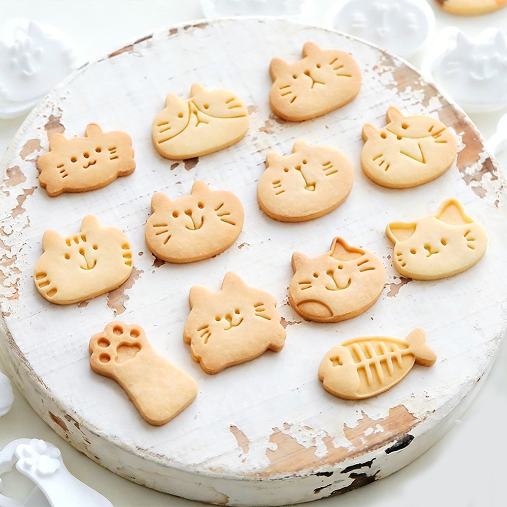 Cute Kitten DIY Stamp Cookie C – обзор и цена Kitchen Baking Items