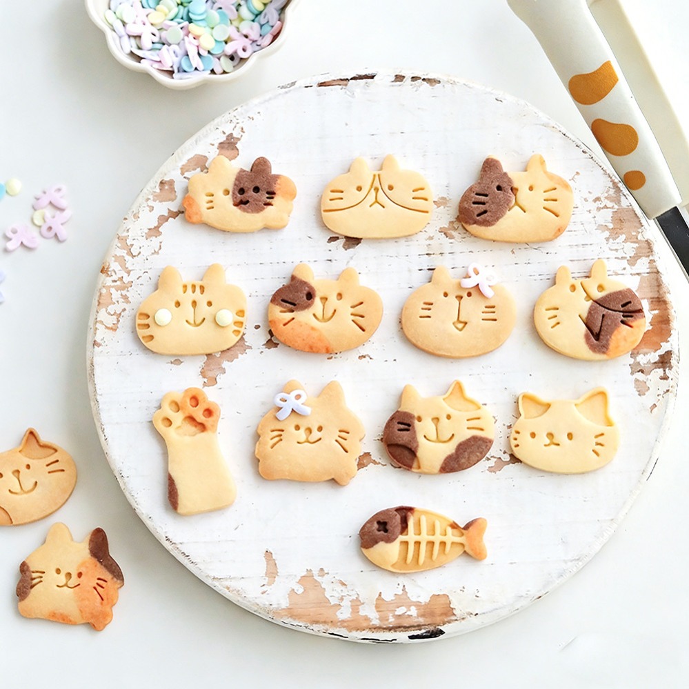 Cute Kitten DIY Stamp Cookie C – обзор и цена Kitchen Baking Items