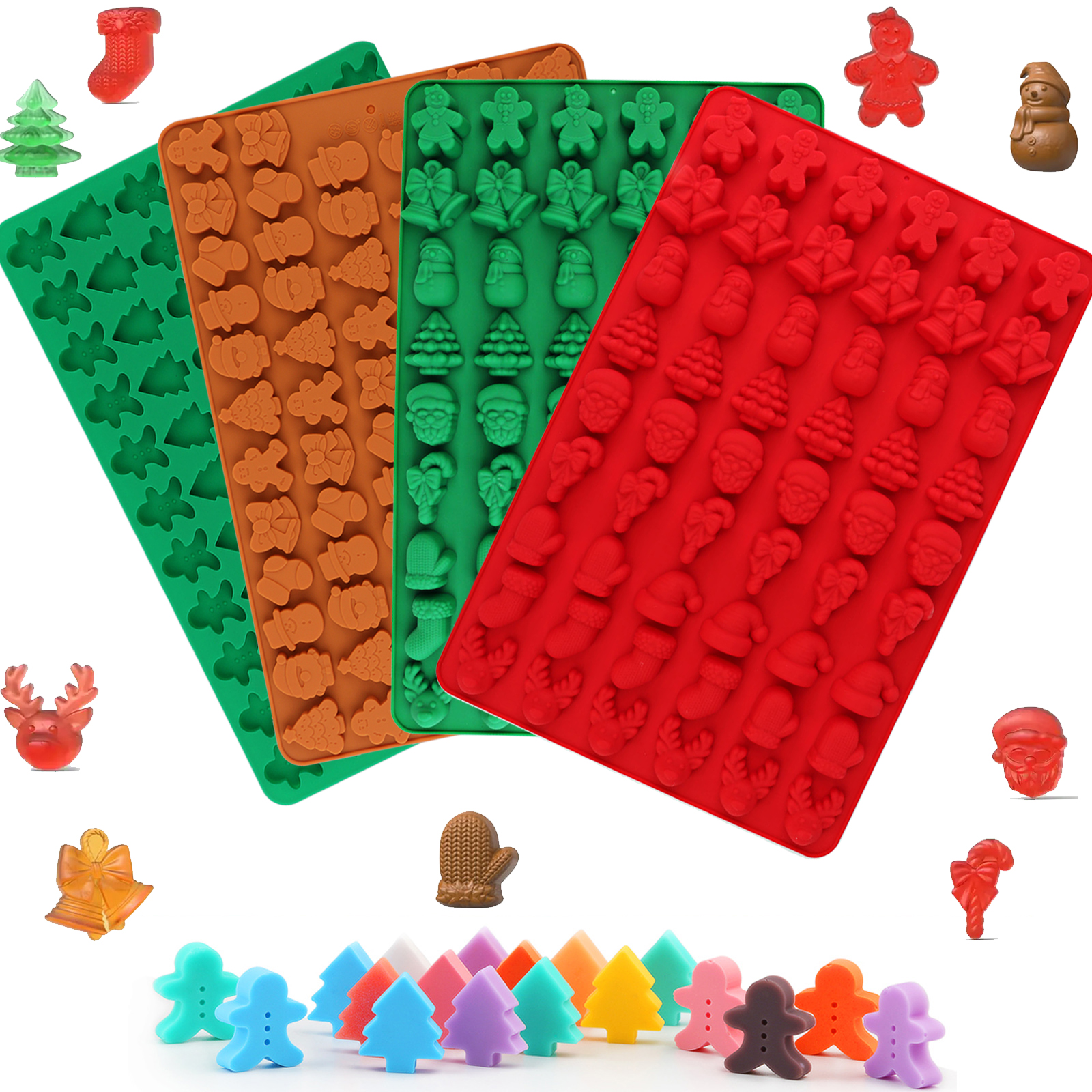 Four Types of Christmas-Themed – обзор и цена Silicone Cake Mold