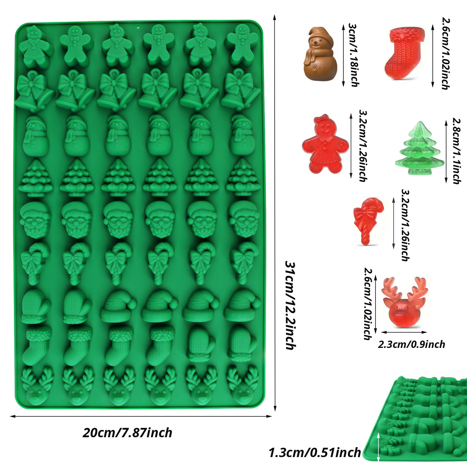 Four Types of Christmas-Themed – обзор и цена Silicone Cake Mold