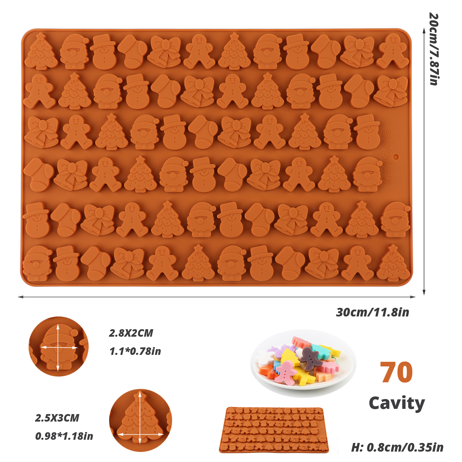 Four Types of Christmas-Themed – обзор и цена Silicone Cake Mold