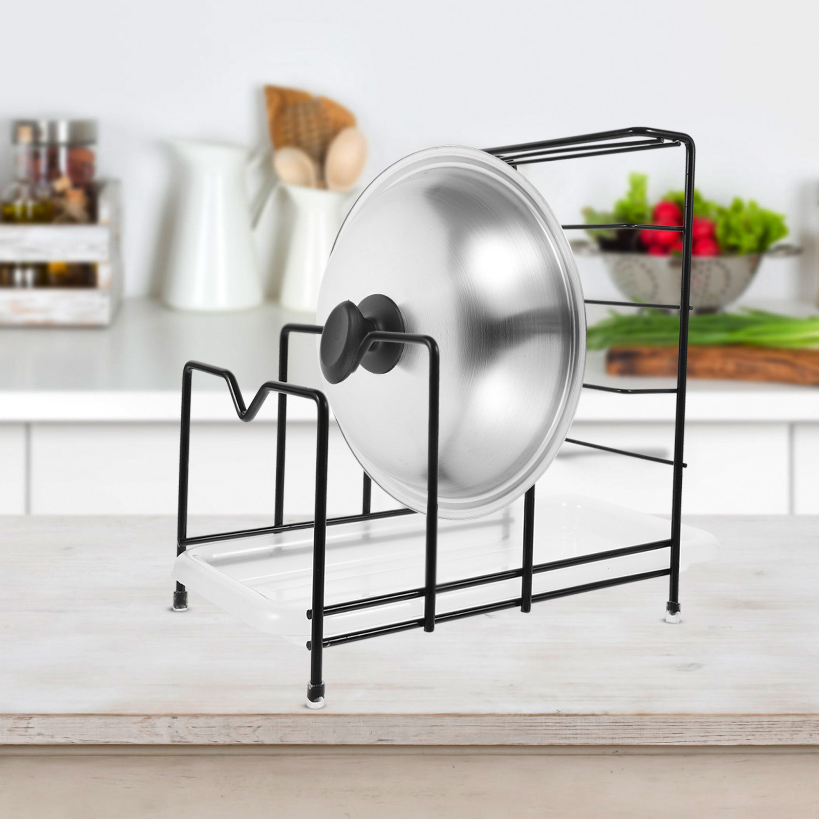 Lid Organizer for Pot Lids Cut – обзор и цена Kitchen Cabinet Baking Organizer